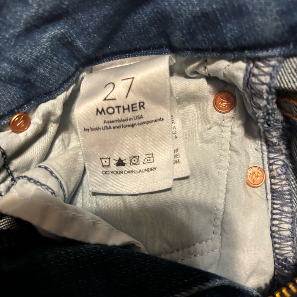 MOTHER looker ankle light washed jeanss - Picture 2 of 3